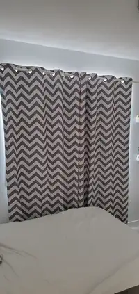 X2 Grey/white blackout curtains from Bouclair
