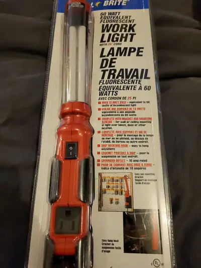 60 Watt, Fluorescent Work Light  New in Box!, View more