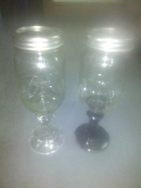 Two Ball Mason Jar Redneck Wine Glasses