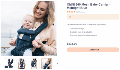 Ergo Omni baby carrier, high quality, super practical & useful, View more