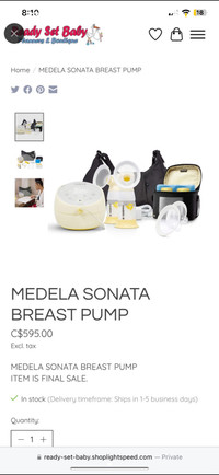 Medela sonata Brest pump