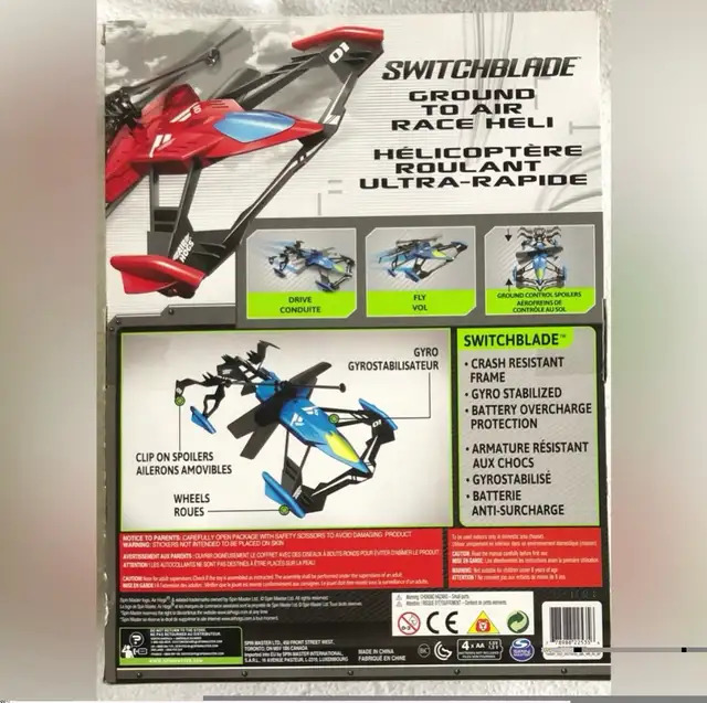 New Air Hogs Switchblade Ground and Air Race Helicopter  in Toys & Games in Sudbury - Image 3