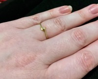 Real Gold Diamond Promise Ring 