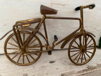 Vtg brass miniature bicycle dollhouse