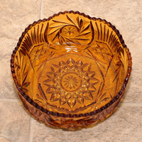 Brown crystal serving bowl