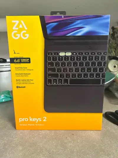 New Open Box ZAGG Pro Keys 2 iPad Air 13 (M2) Keyboard Case - Wireless Keyboard & Detachable Folio C...