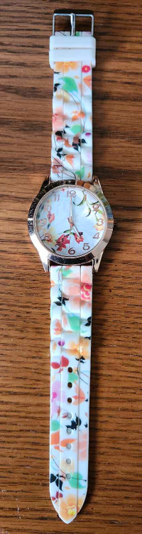 Silicone Floral-Coloured Watch