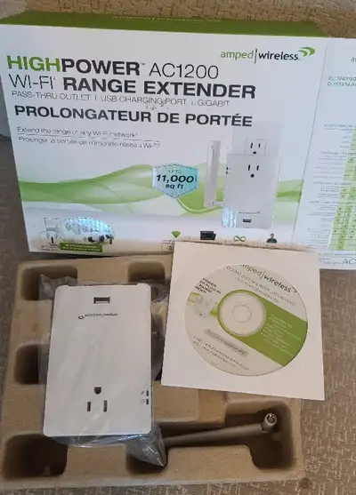 Amped Wireless High Power AC1200 Wi-Fi Range Extender 802.11AC, View more